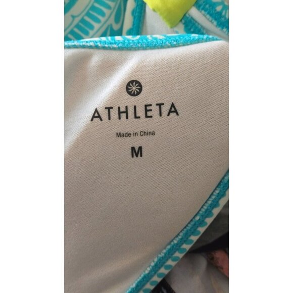 Athleta Floral paisley multicolor Halter Tankini Top Size M - Picture 4 of 8